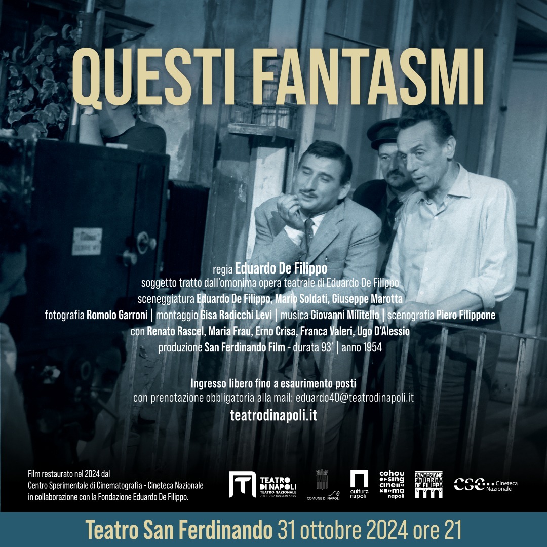 “Questi fantasmi” di Eduardo: proiezione gratuita del film al Teatro San Ferdinando